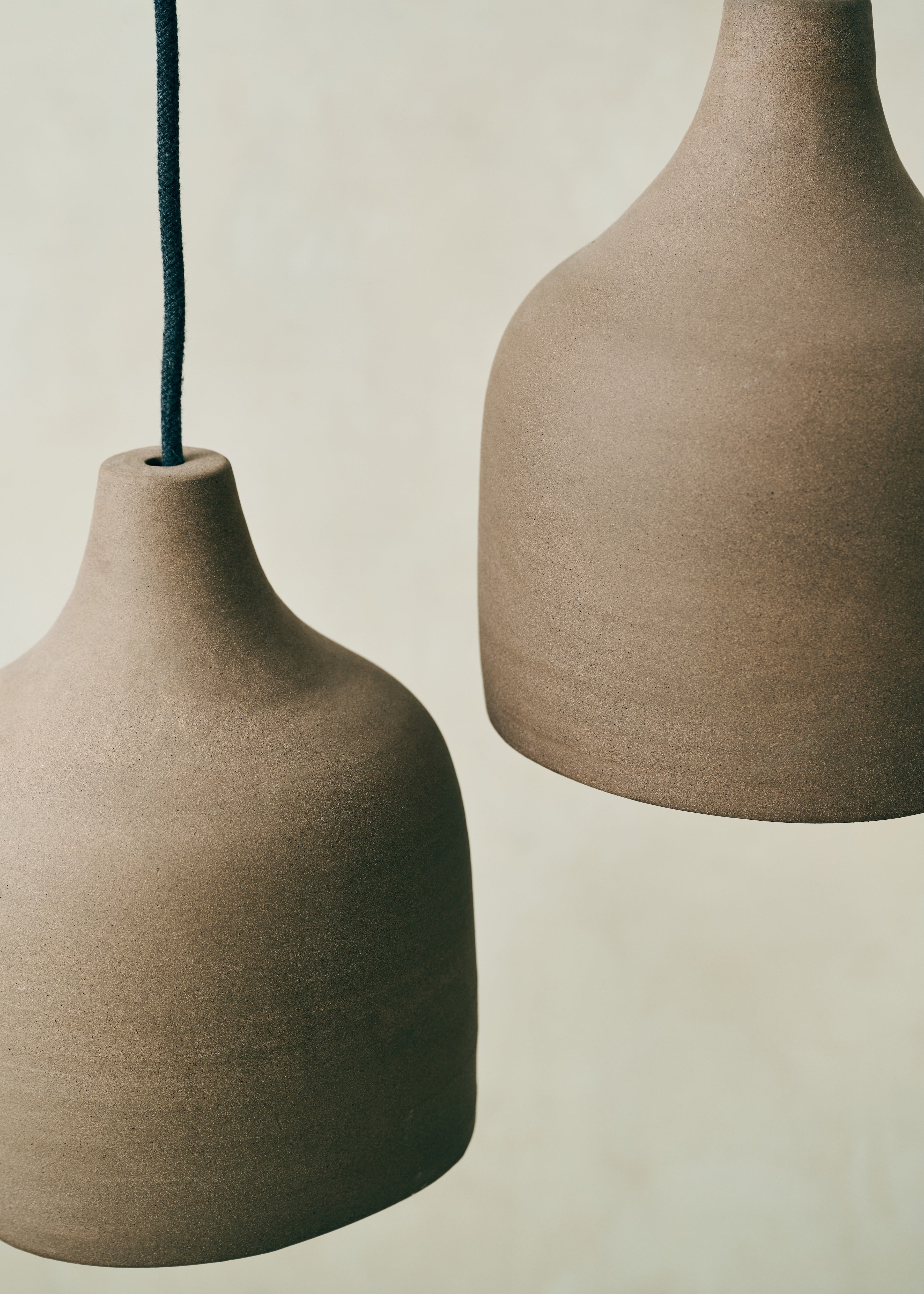 Raw Sand Carafe Pendant Pair