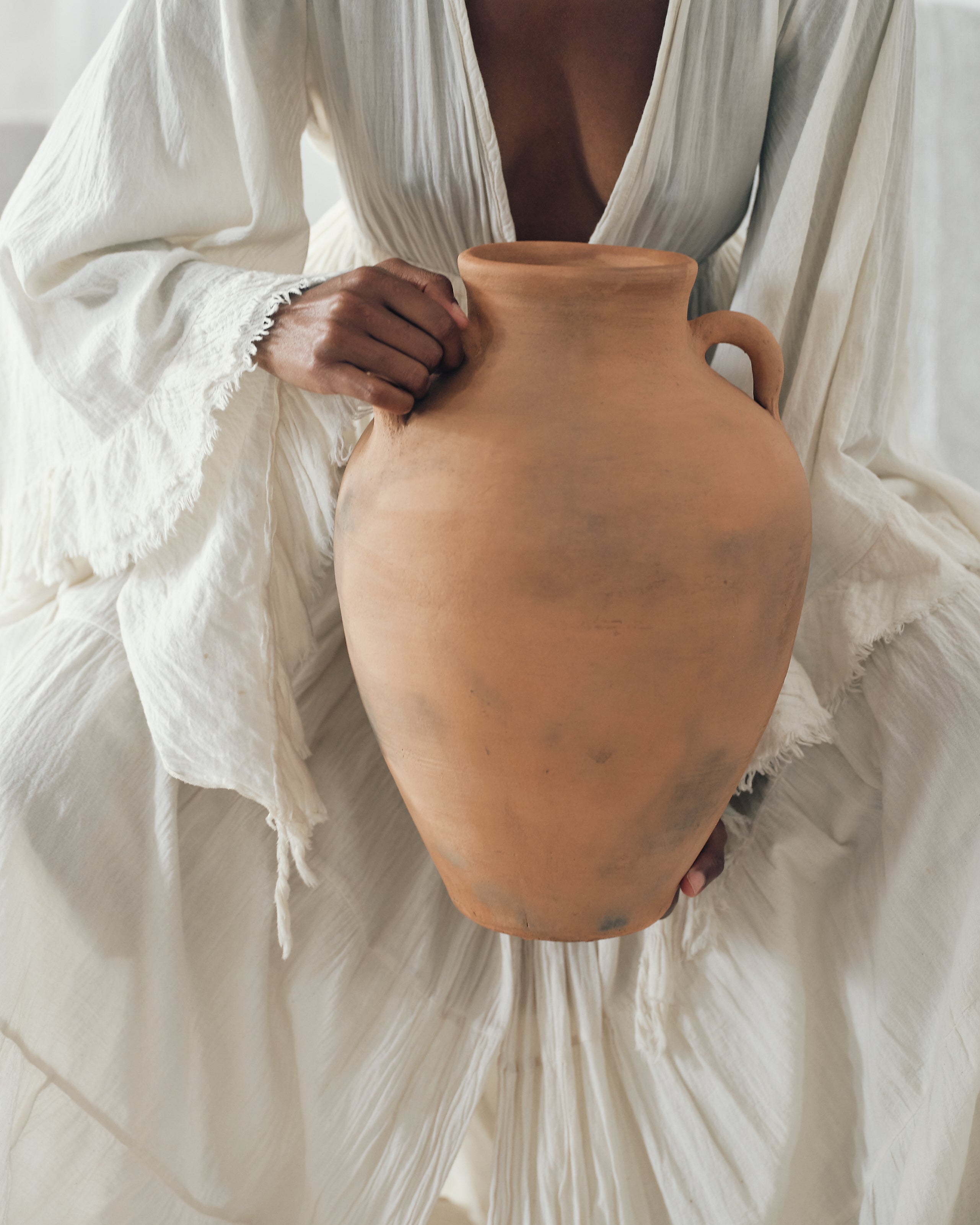 Terracotta Double Handle Jug