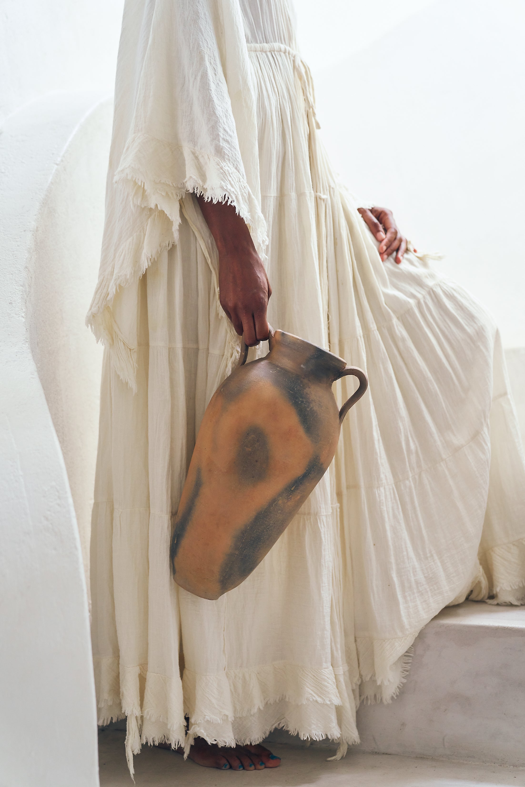 Terracotta Slim Double Handle Jug